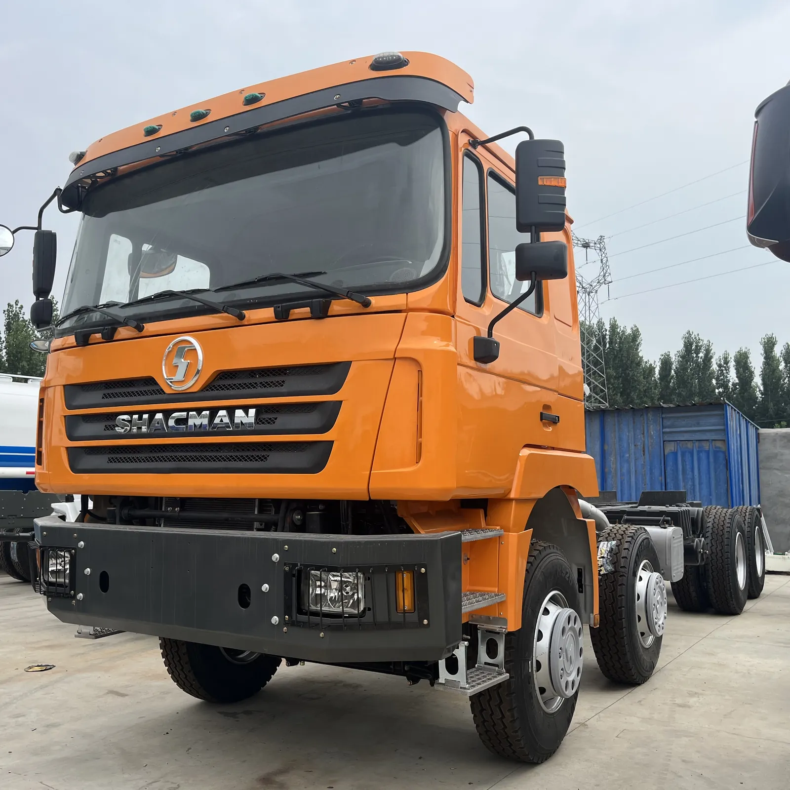 Used Shacman F3000 8x4 chassis, front-left