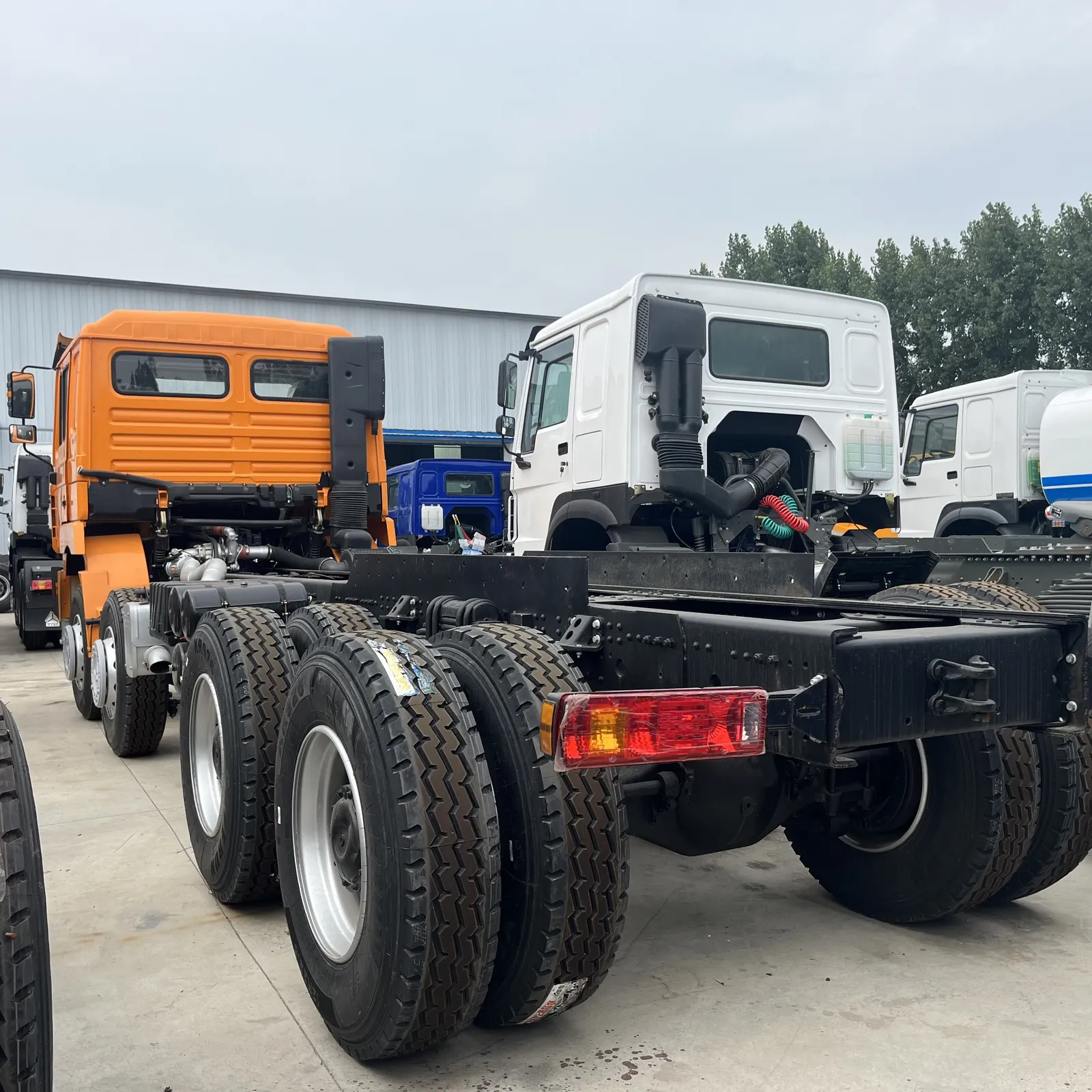Used Shacman F3000 8x4 chassis, rear-left