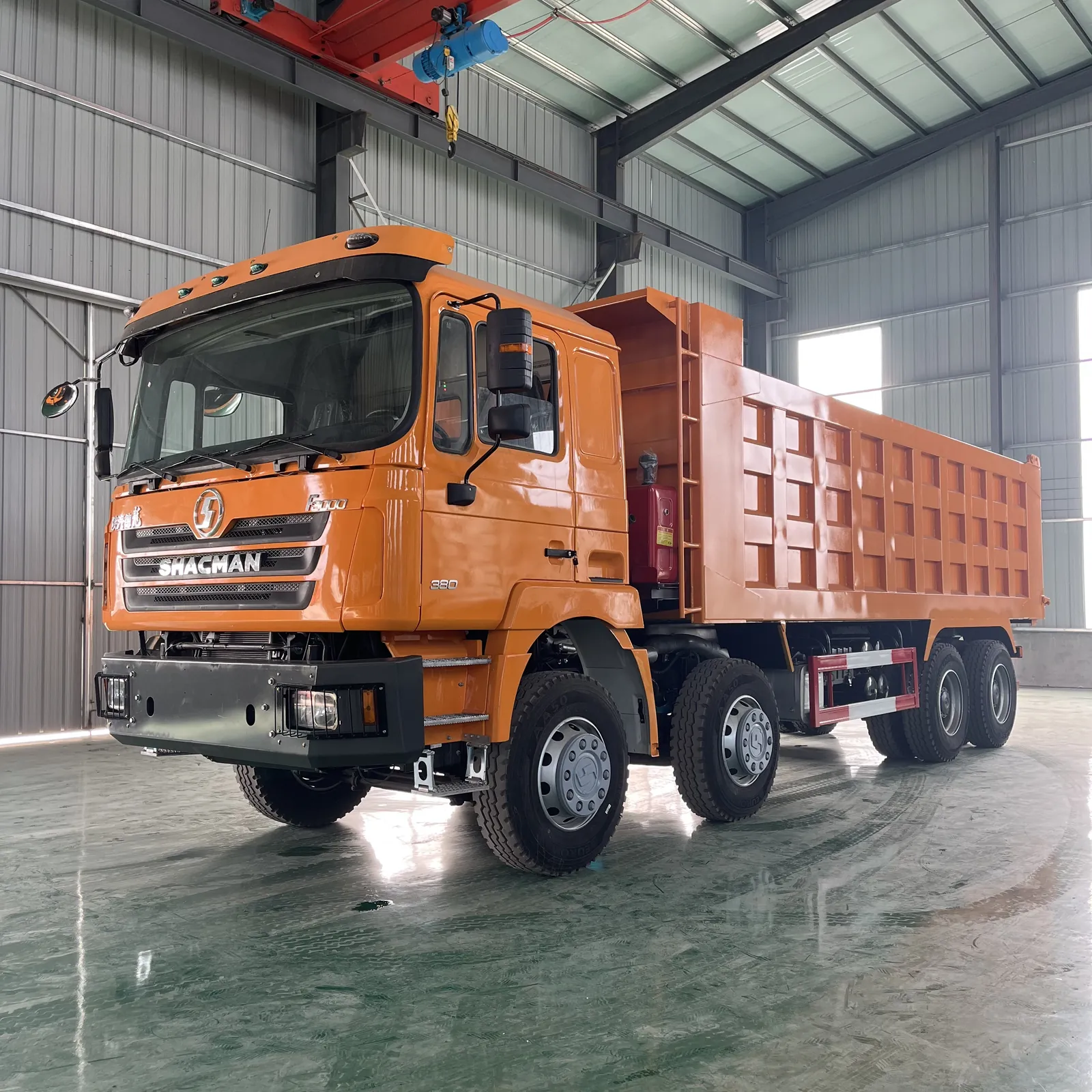 Used Shacman F3000 8x4 dump truck, front-left
