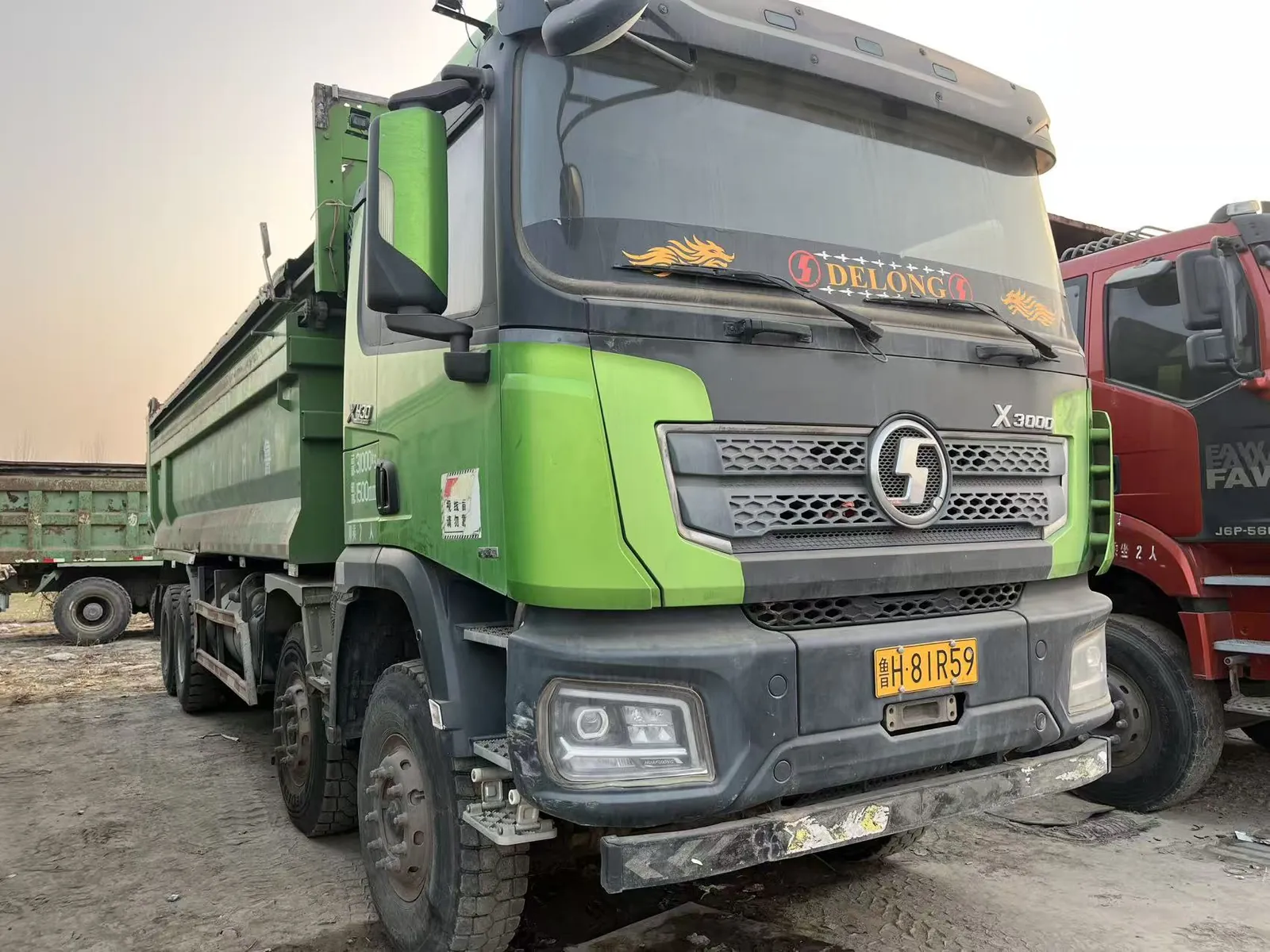 Used Shacman X3000 8x4 dump truck, exterior view